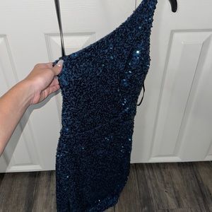 Navy blue sparkly dress